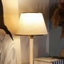 Opviq Lámpara de Mesa AYD-2980 Beige y Dorado